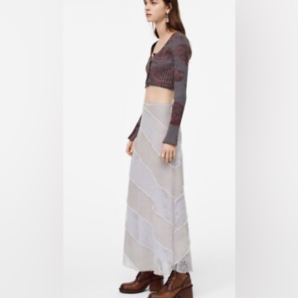 ZARA NEW‎ LIMITED EDITION DIAGONAL CONTRAST SKIRT Ref. 4043/093 - Picture 2 of 7